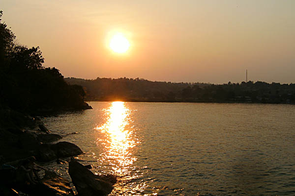 マラウィ湖の夕陽
