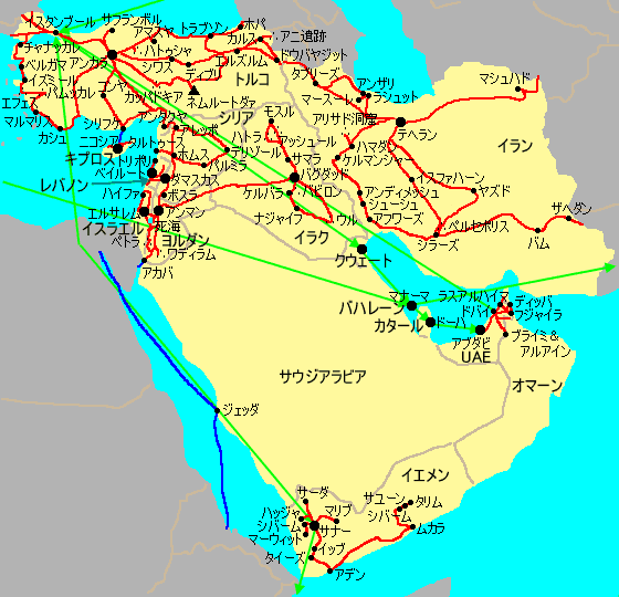 west asia map